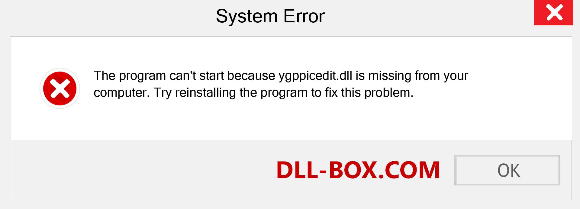  ygppicedit.dll file is missing?. Download for Windows 7, 8, 10 - Fix  ygppicedit dll Missing Error on Windows, photos, images